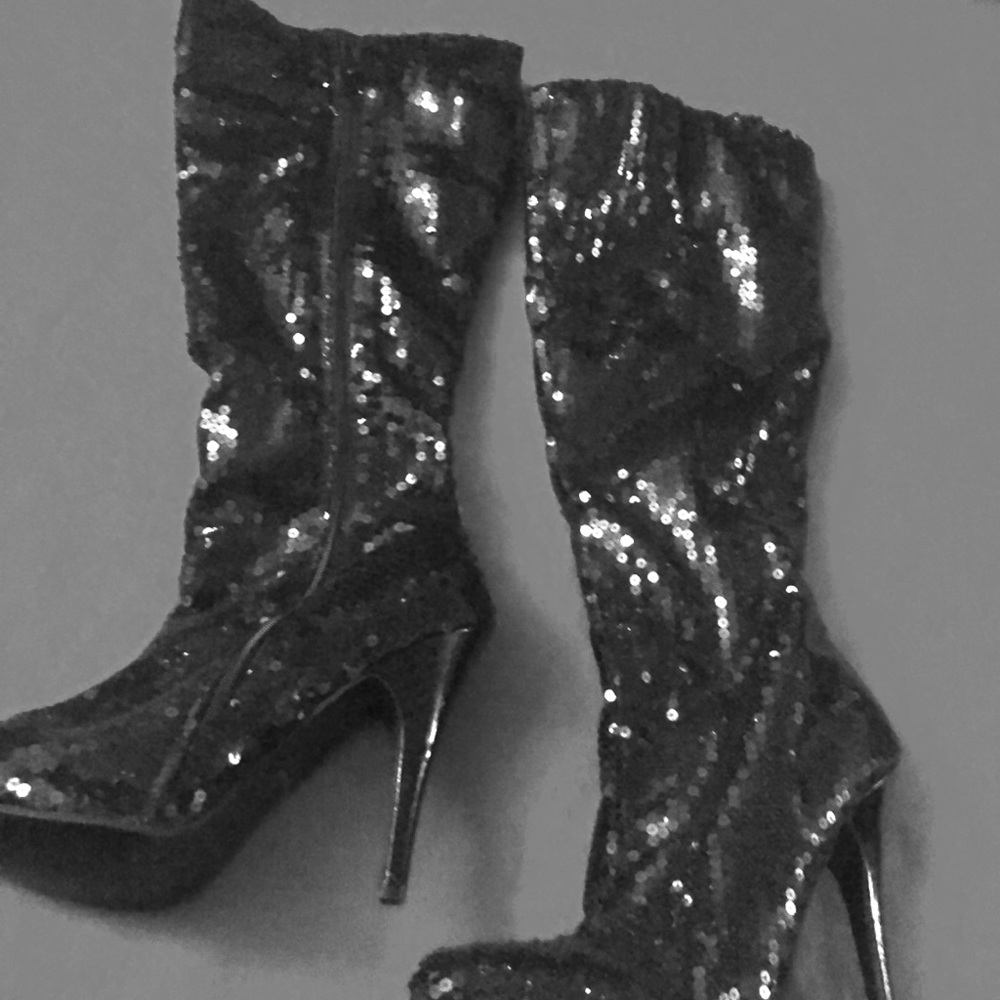 Sequined Boots